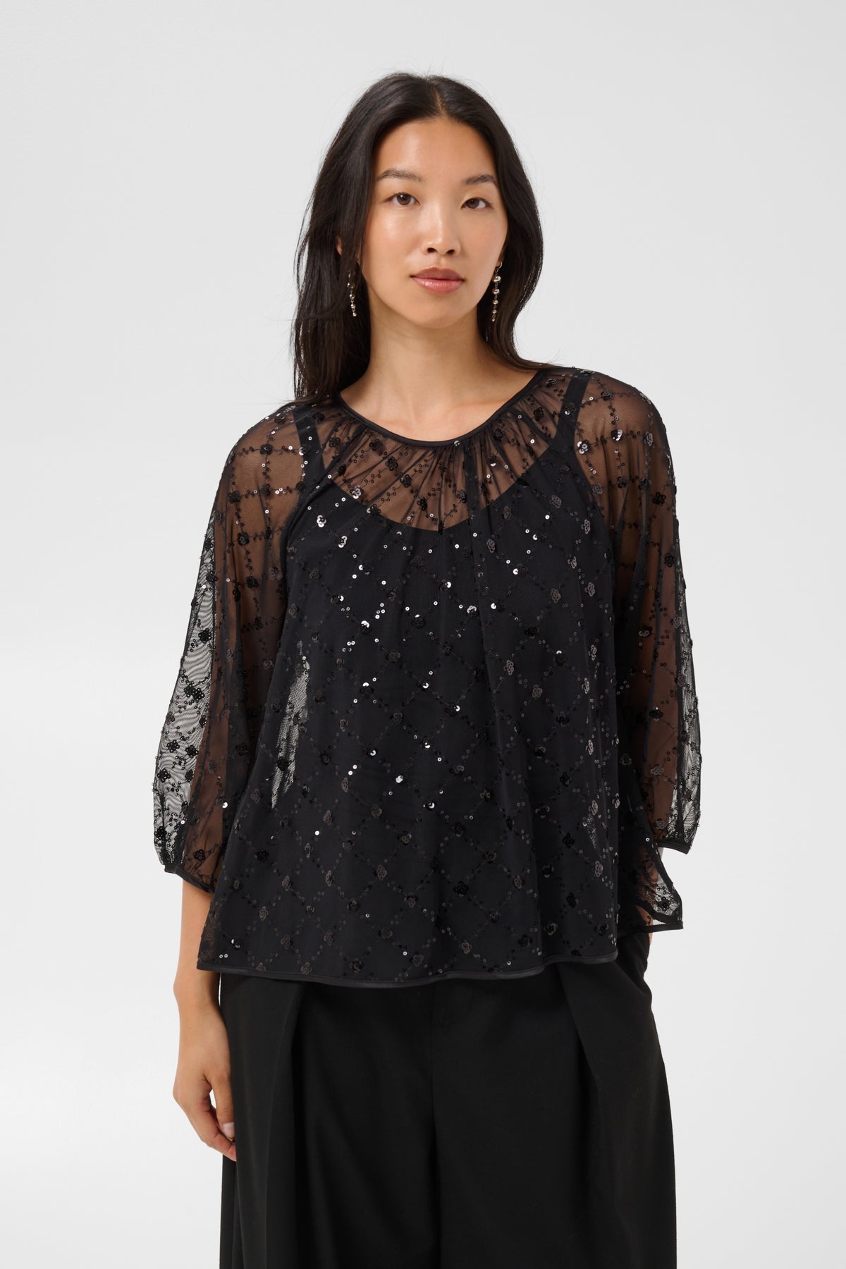 Part Two Dimka Blouse Black Placed