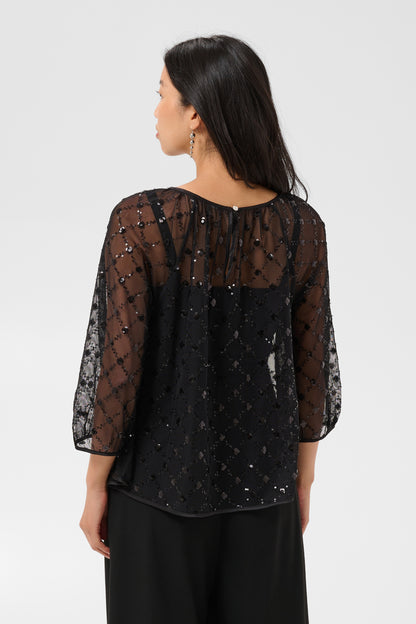 Part Two Dimka Blouse Black Placed