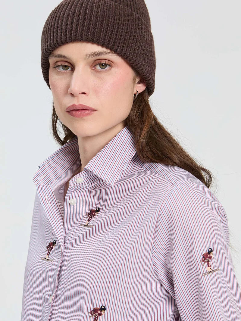 Vilagallo Embroidered Shirt 33730 Red/Blue