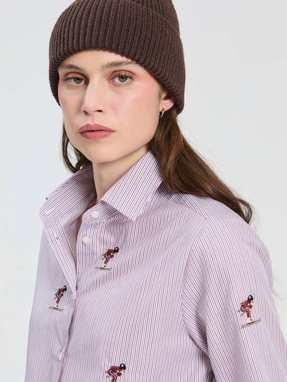 Vilagallo Embroidered Shirt 33730 Red/Blue