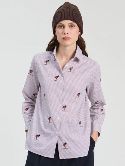 Vilagallo Embroidered Shirt 33730 Red/Blue