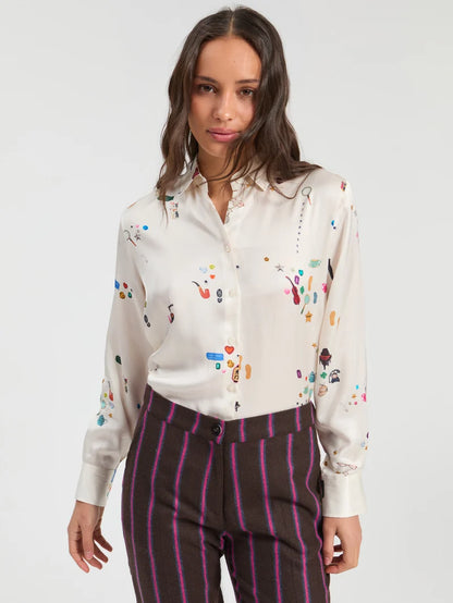 Vilagallo Sherlock Raw Satin Shirt 33809