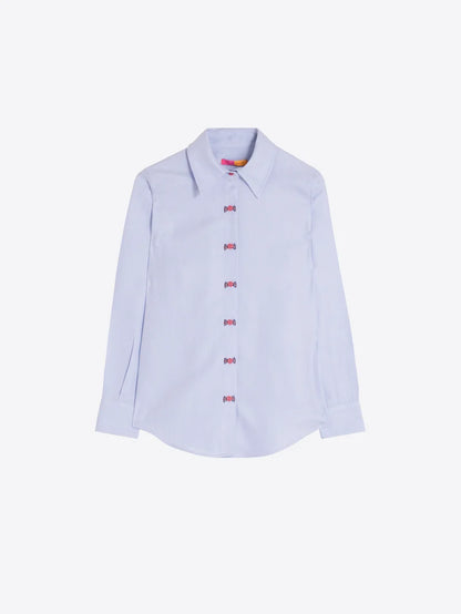 Vilagallo Herringbone Blue Shirt 33836