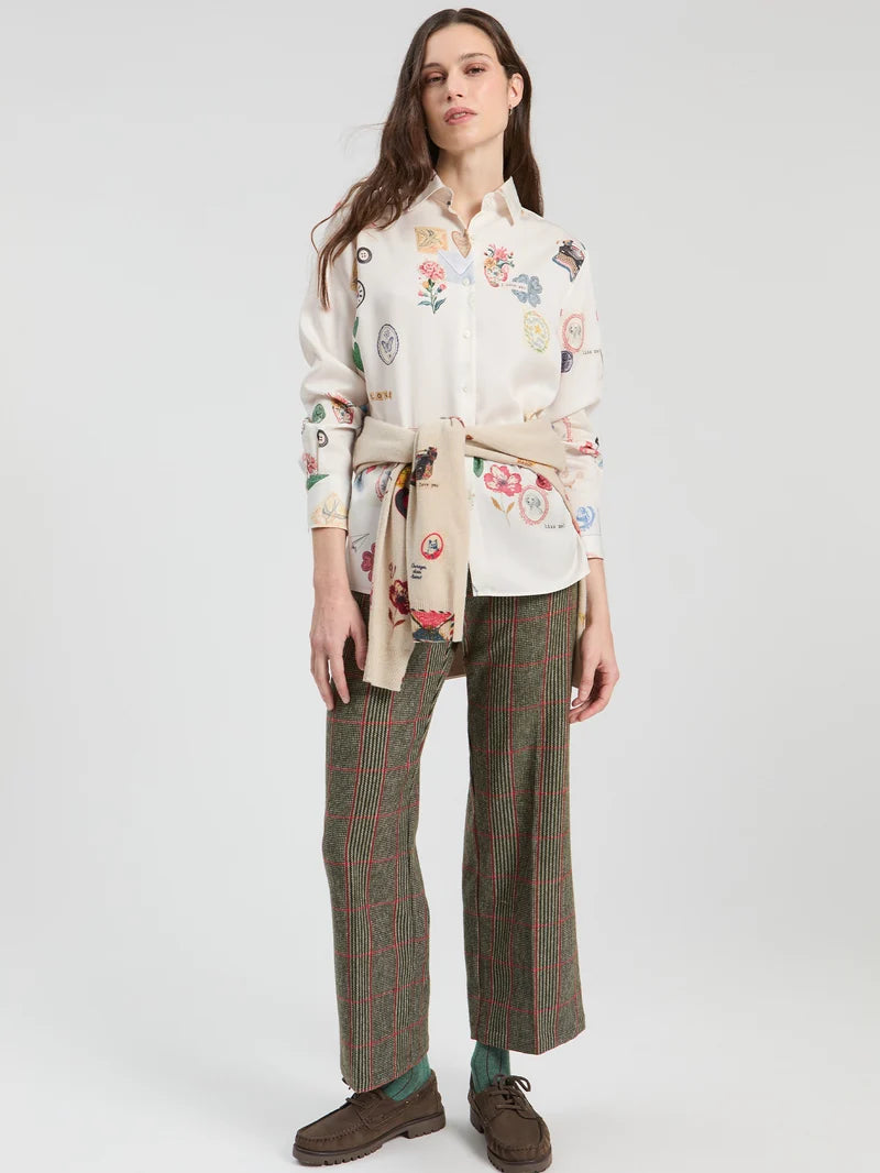 Vilagallo Multicolor Love Print Shirt 33920