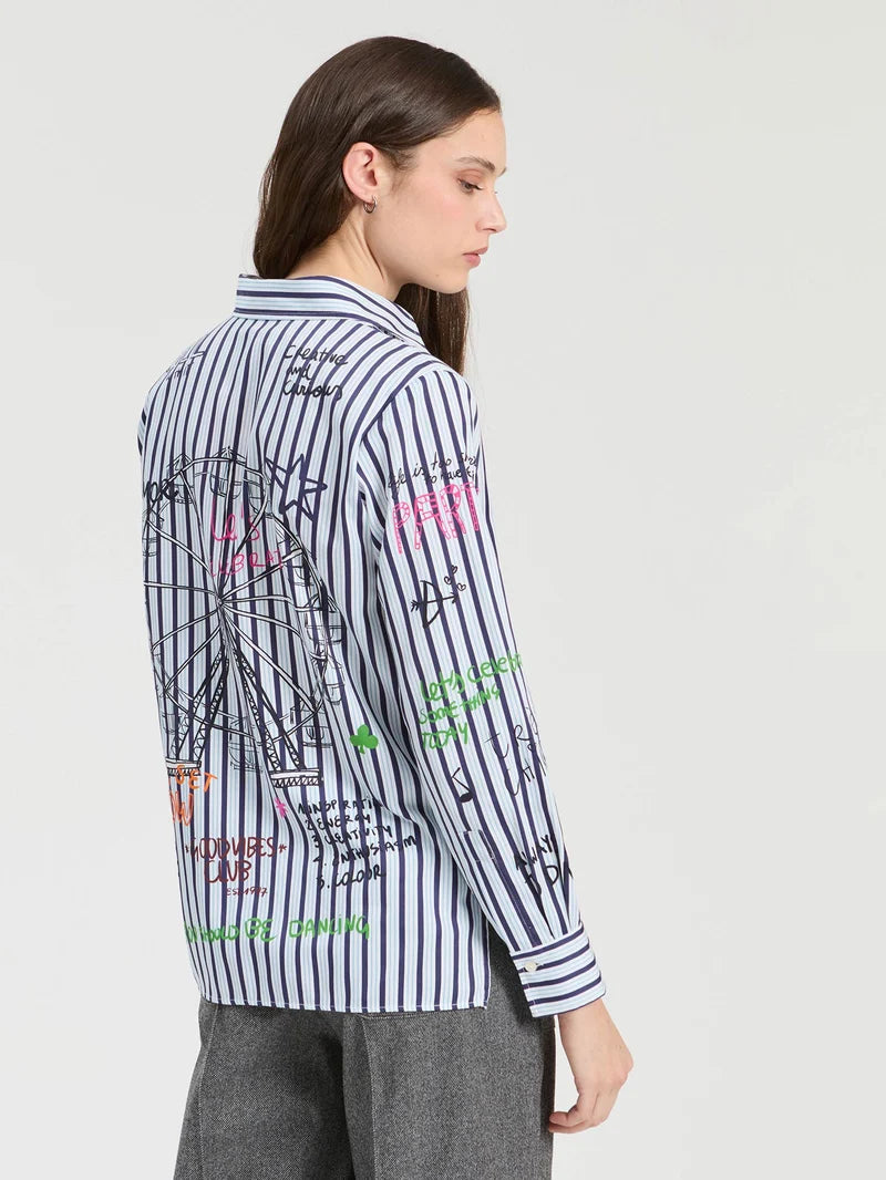 Vilagallo Ferris Wheel Print Shirt 34022