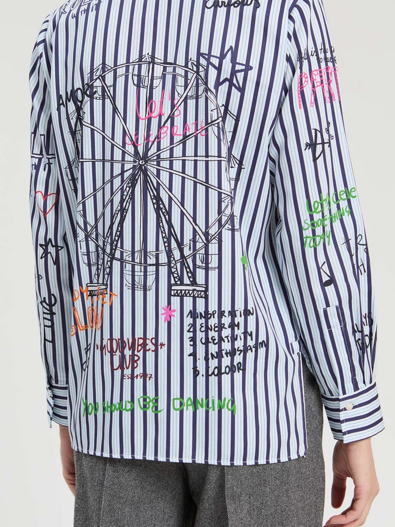 Vilagallo Ferris Wheel Print Shirt 34022