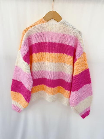 Killy Pink Multi Stripe Cardi