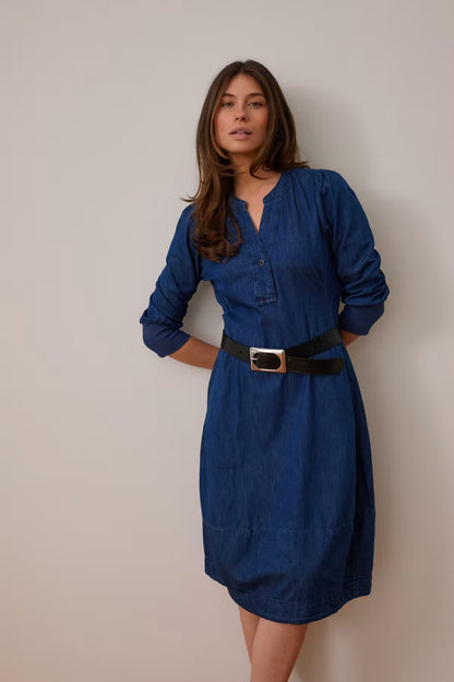 Culture Allura Arpa 3/4 Sleeve Dress Dark Blue