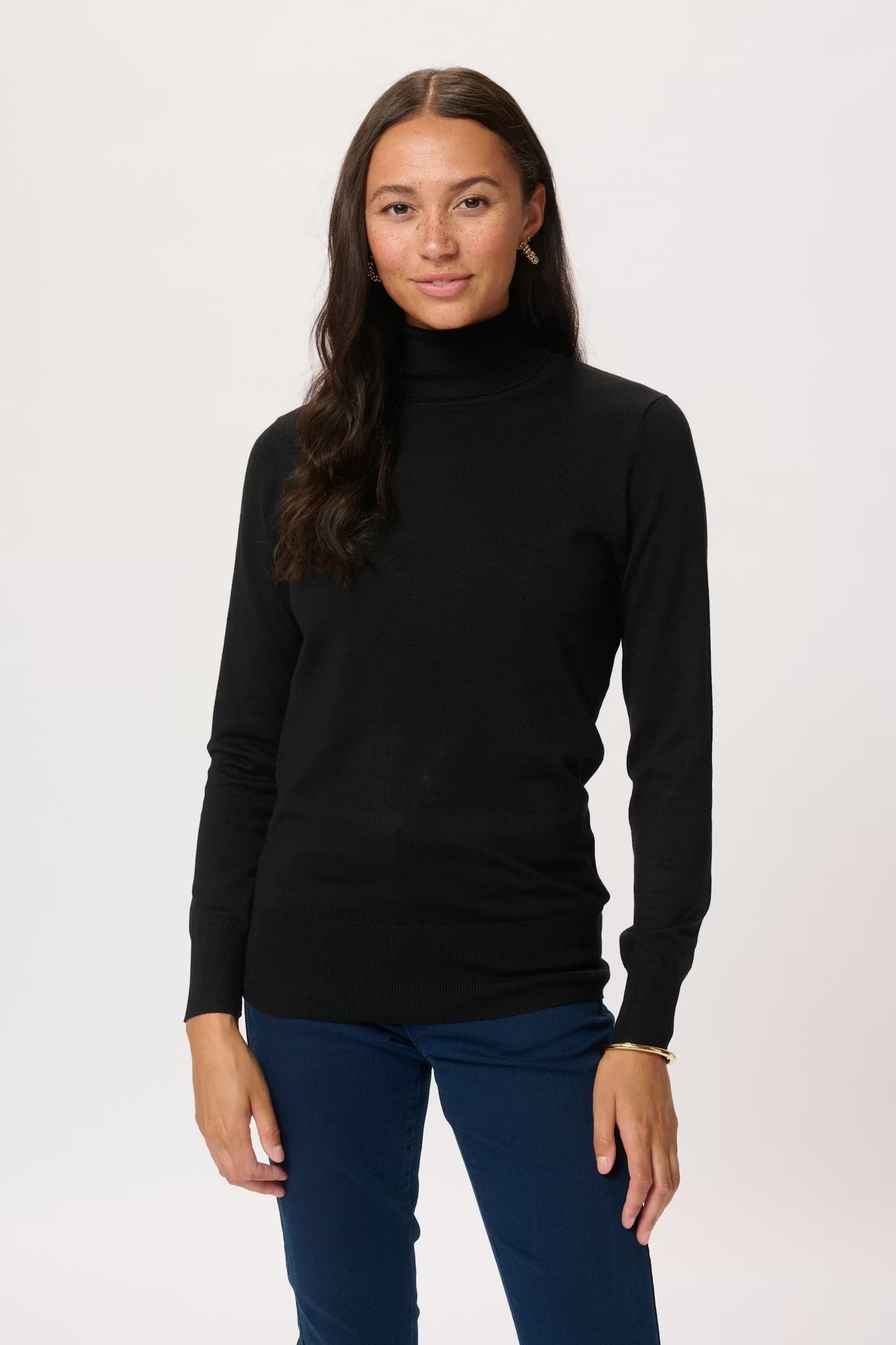 Kaffe Astrid Roll Neck Black Deep