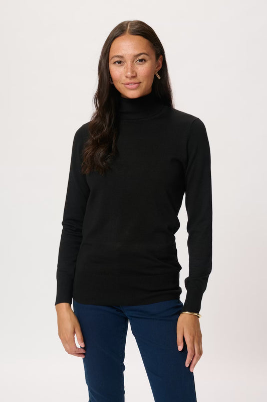 Kaffe Astrid Roll Neck Black Deep
