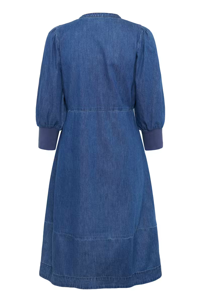 Culture Allura Arpa 3/4 Sleeve Dress Dark Blue