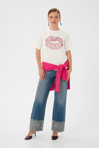 Culture Emba Gith T-Shirt Top Spring Gardenia