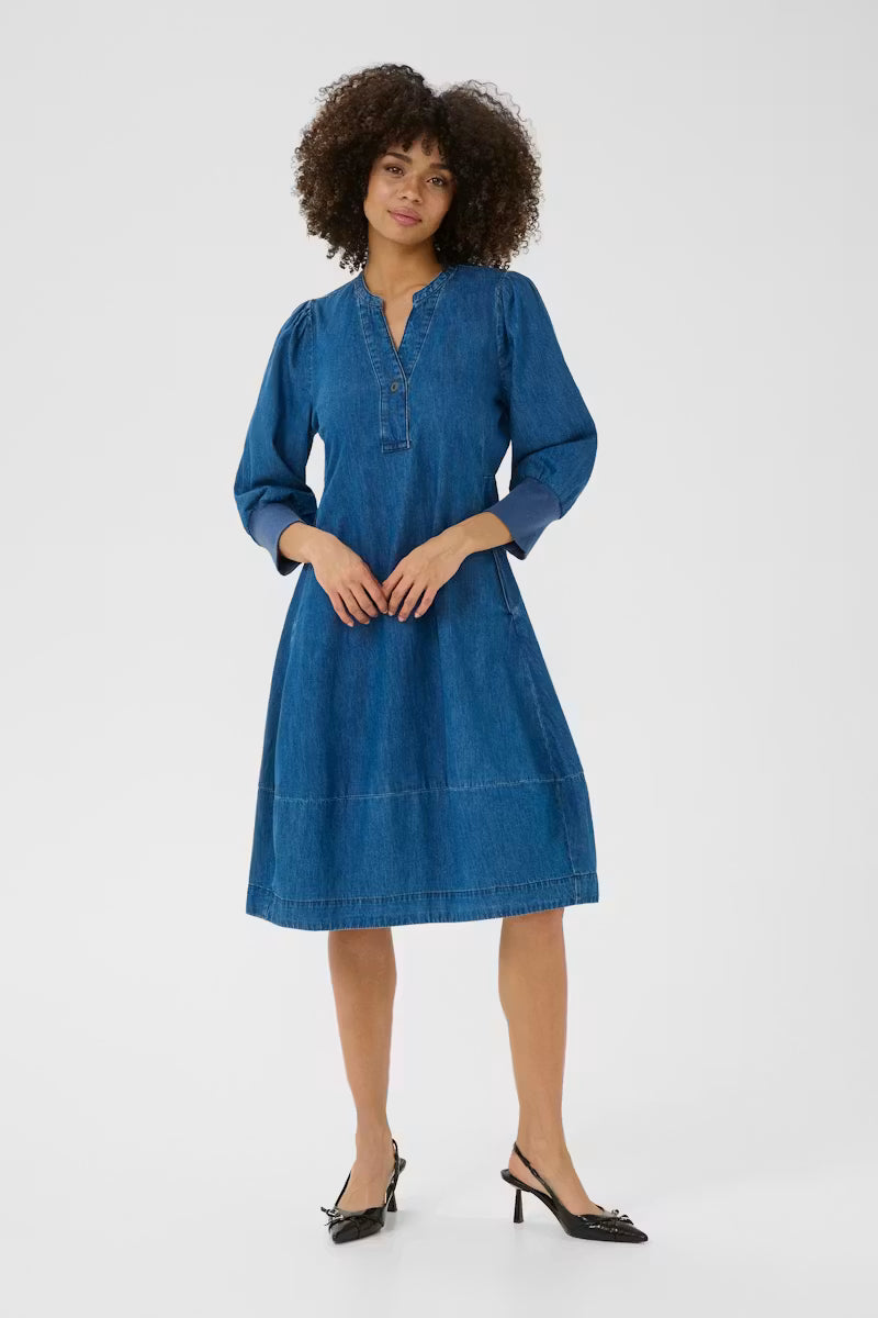 Culture Allura Arpa 3/4 Sleeve Dress Dark Blue