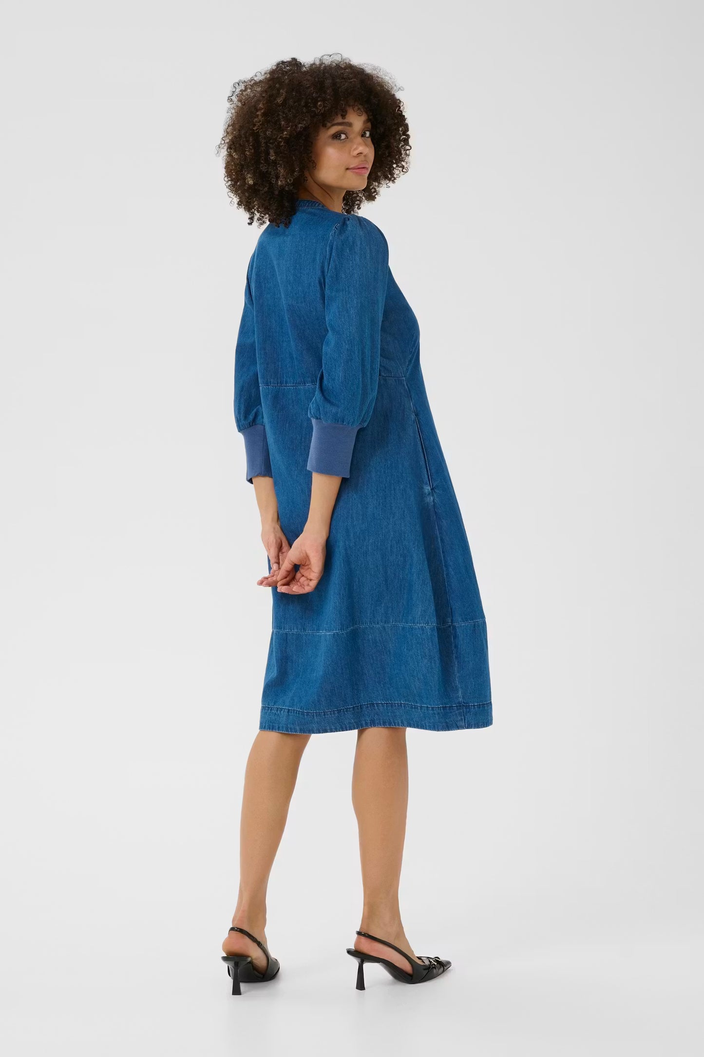 Culture Allura Arpa 3/4 Sleeve Dress Dark Blue