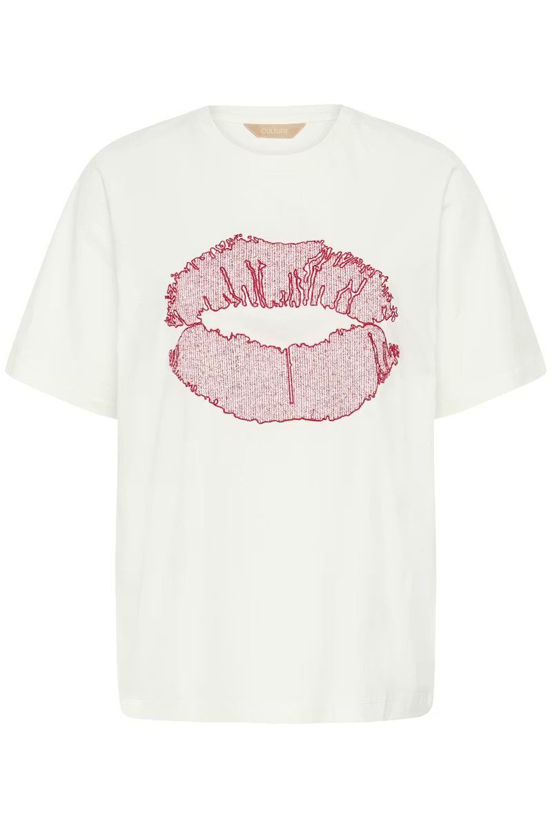 Culture Emba Gith T-Shirt Top Spring Gardenia