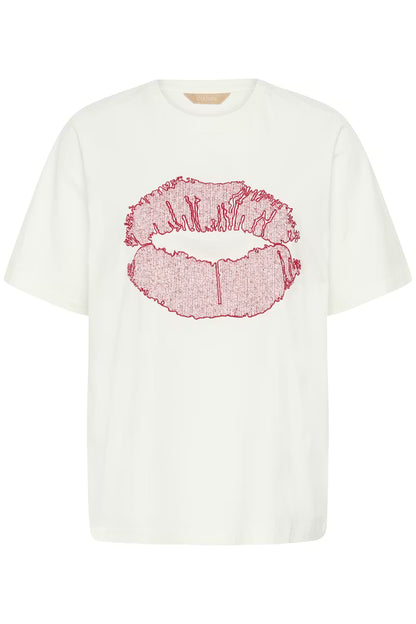 Culture Emba Gith T-Shirt Top Spring Gardenia
