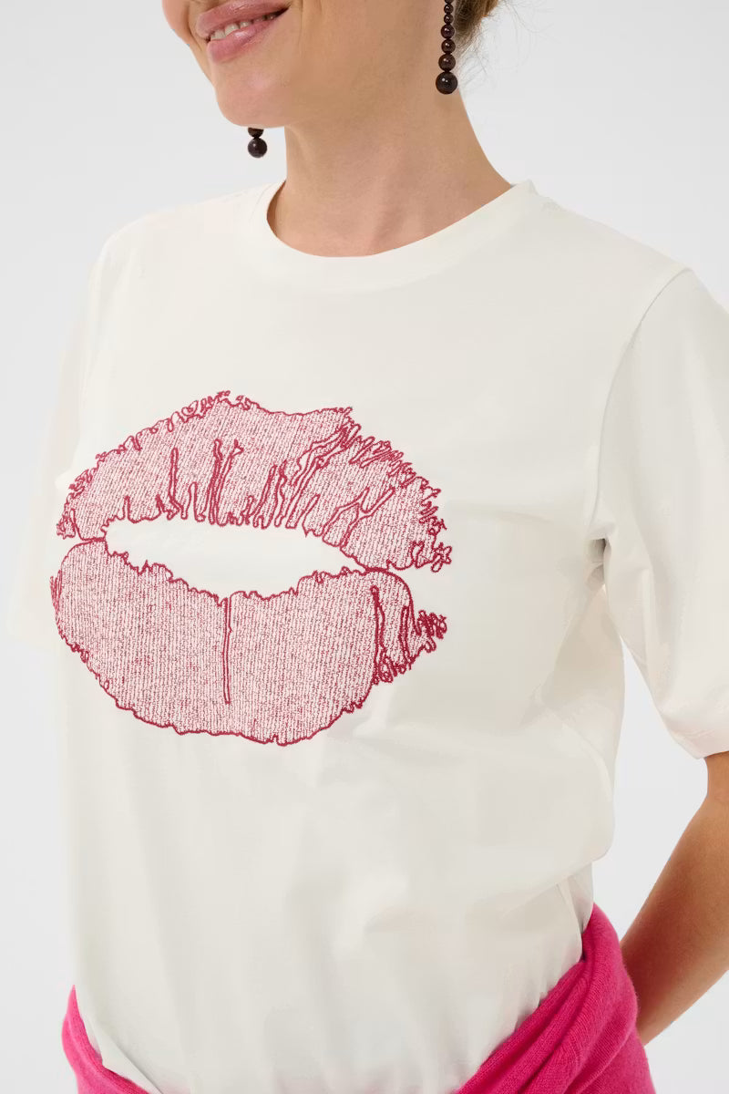 Culture Emba Gith T-Shirt Top Spring Gardenia