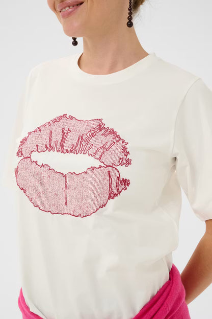 Culture Emba Gith T-Shirt Top Spring Gardenia
