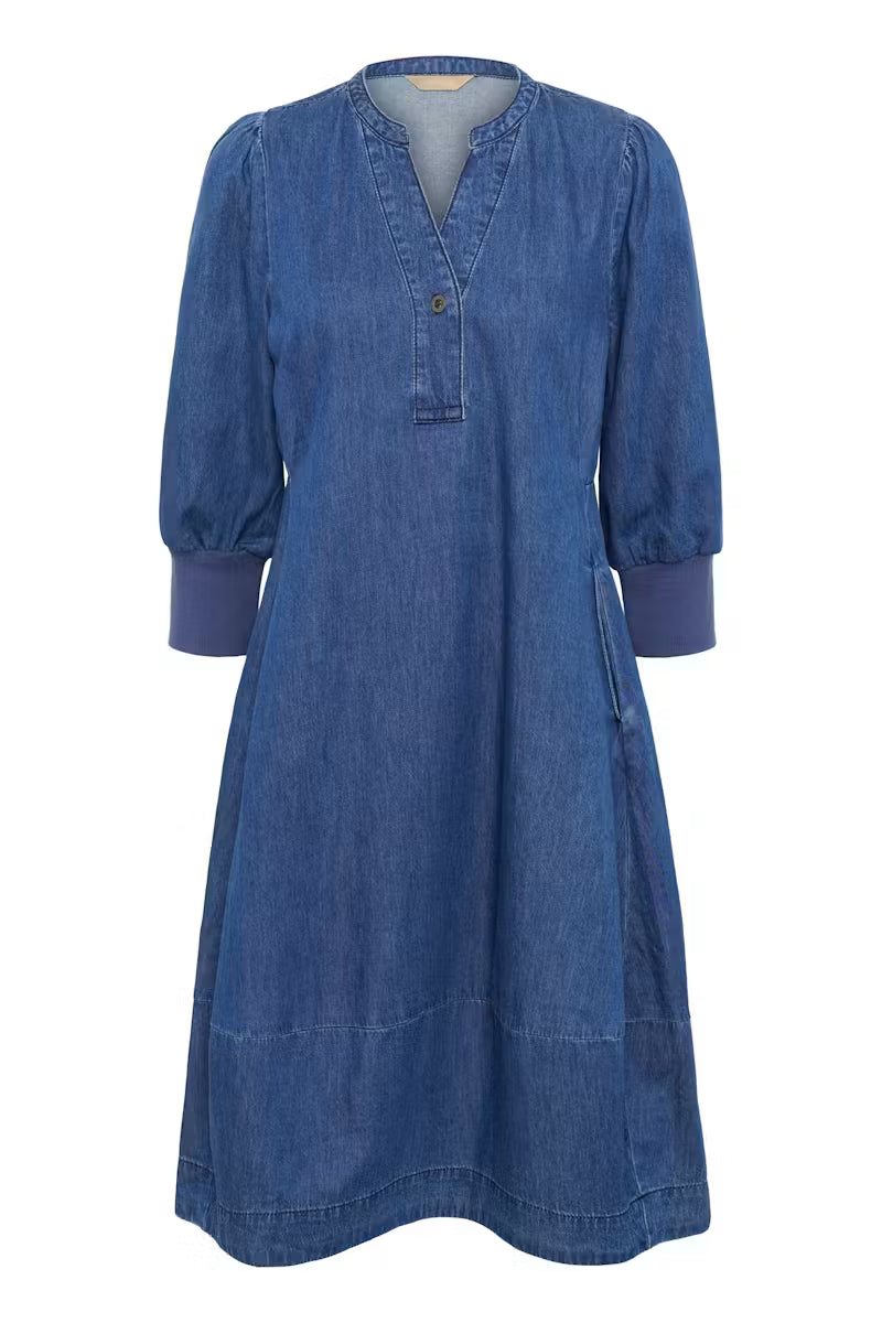 Culture Allura Arpa 3/4 Sleeve Dress Dark Blue