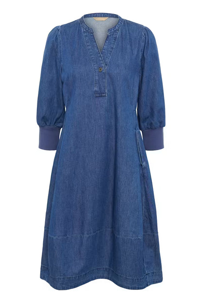 Culture Allura Arpa 3/4 Sleeve Dress Dark Blue