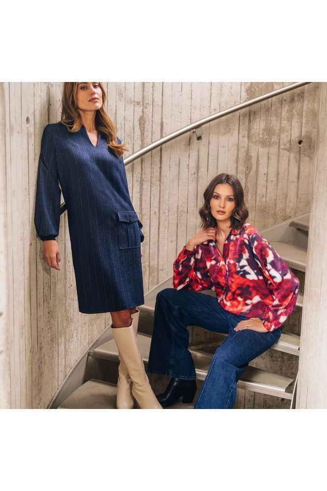 Tuzzi Red Print Blouse