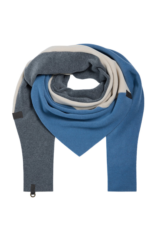 Henriette Steffensen Scarf 4078 Dusty Blue/Kit/Grey