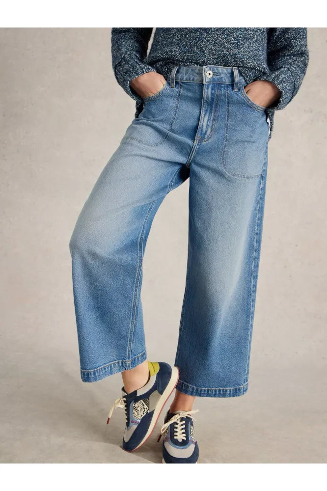 White Stuff Tia Wide Leg Jean Denim