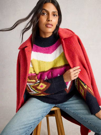 White Stuff Alice Abstract Pullover