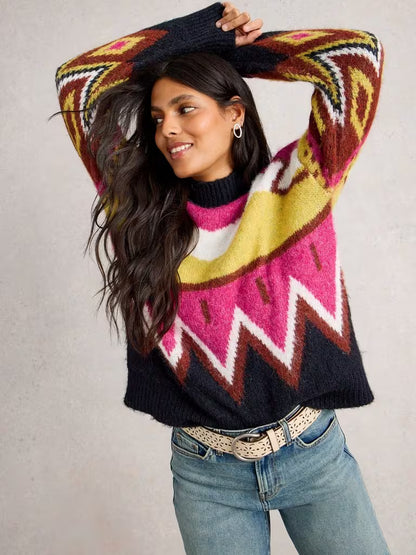 White Stuff Alice Abstract Pullover