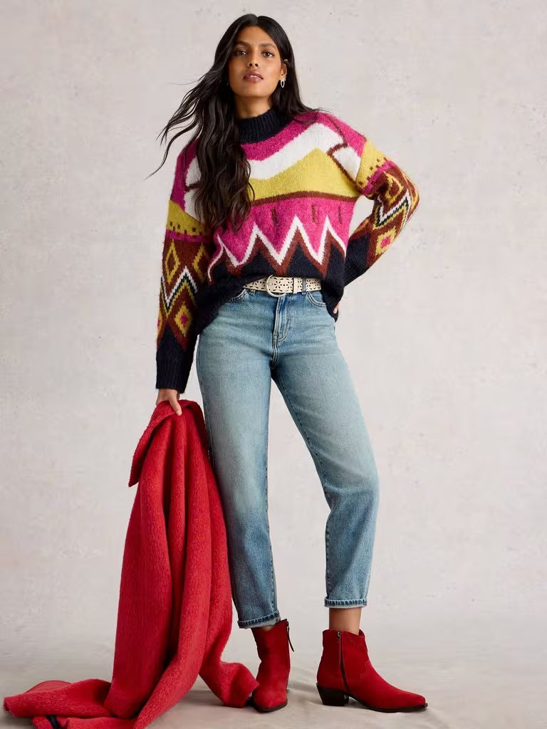 White Stuff Alice Abstract Pullover