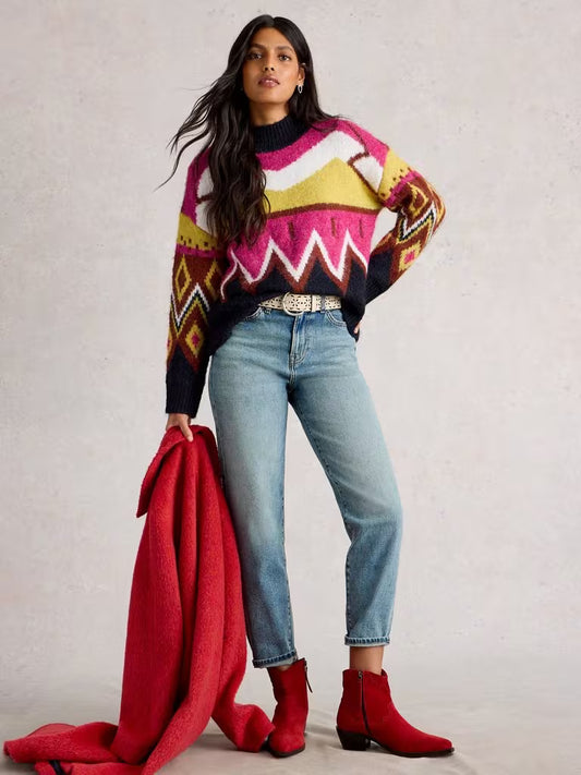 White Stuff Alice Abstract Pullover