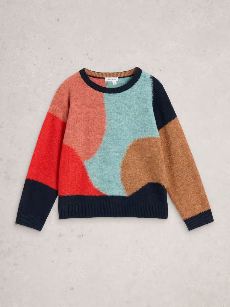 White Stuff Freya Abstract Jumper