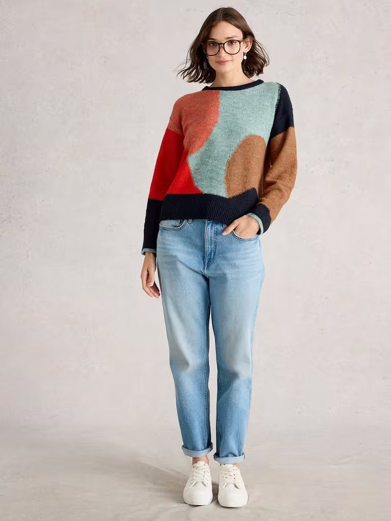 White Stuff Freya Abstract Jumper