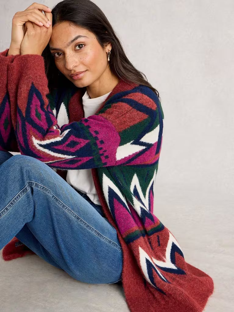 White Stuff Alice Abstract Cardigan