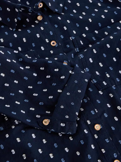White Stuff Sophie Longline Shirt Navy Multi