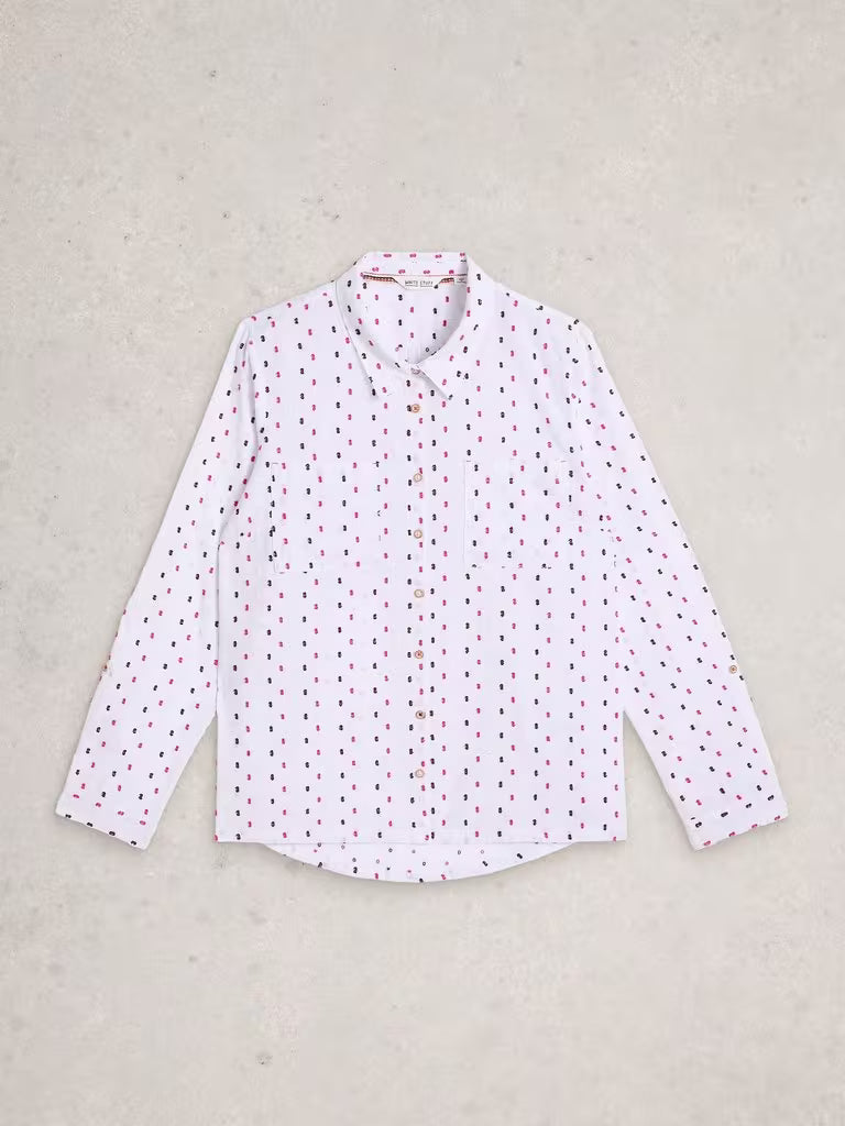 White Stuff Sophie Cotton Shirt White Multi