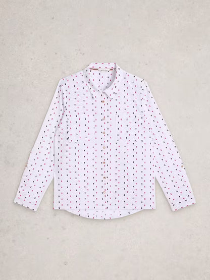 White Stuff Sophie Cotton Shirt White Multi