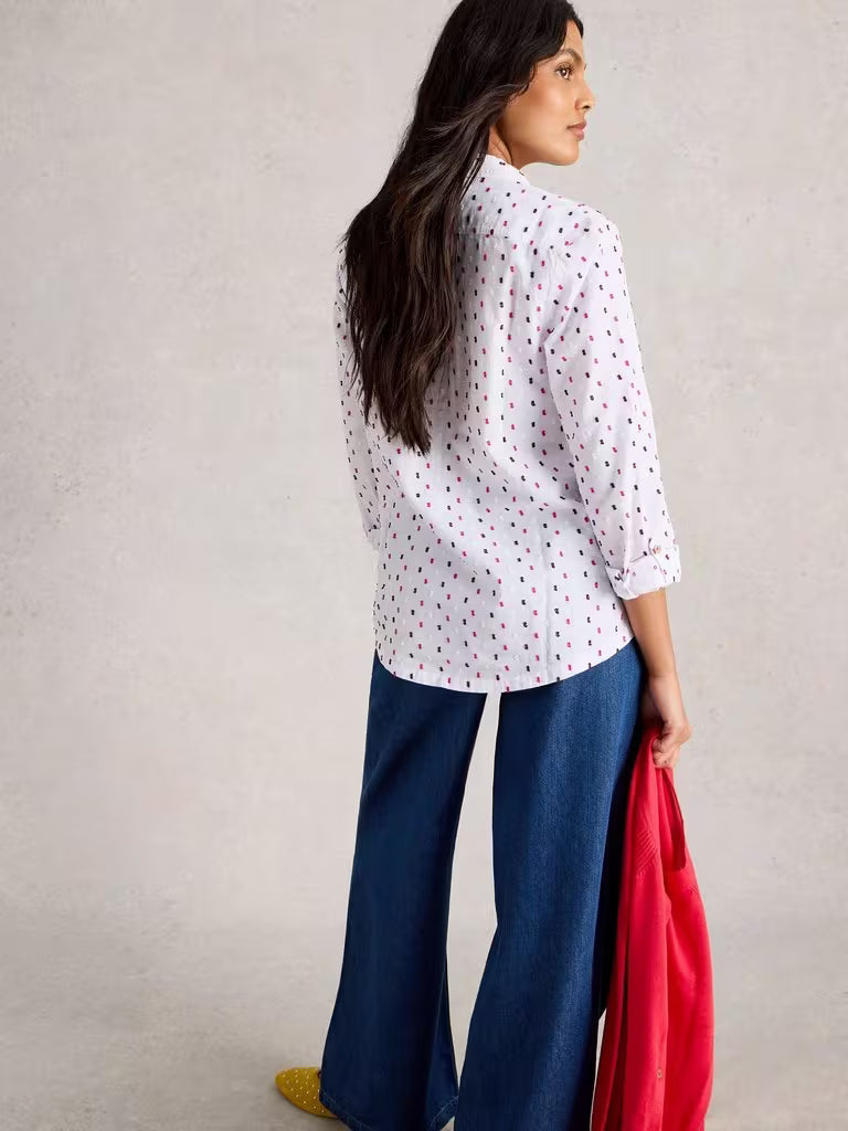 White Stuff Sophie Cotton Shirt White Multi