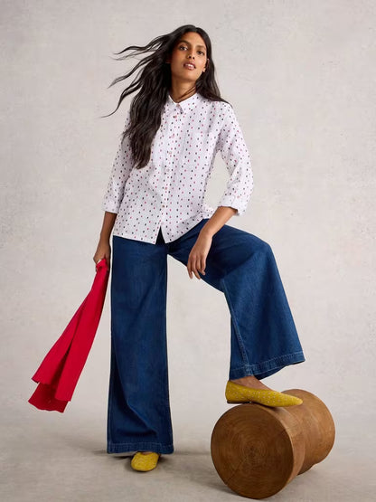 White Stuff Sophie Cotton Shirt White Multi