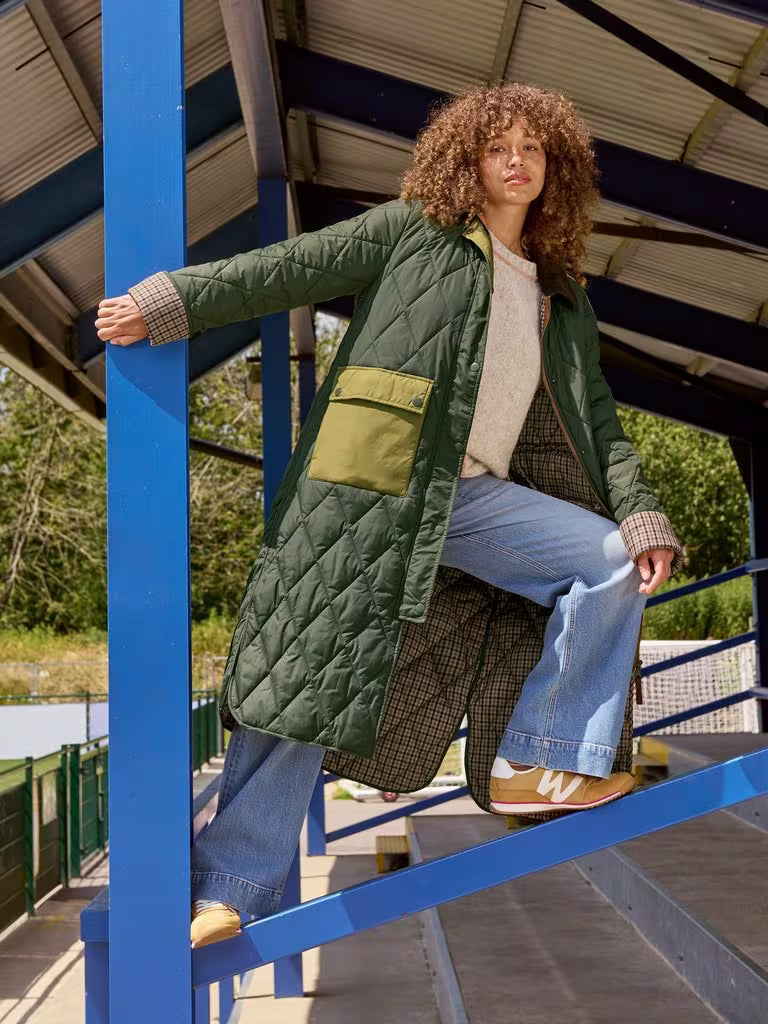 White Stuff Stella Longline Quilted Coat