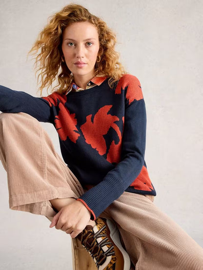 White Stuff Olive Floral Jumper