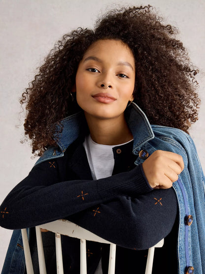 White Stuff Lulu Embroidered Cardigan