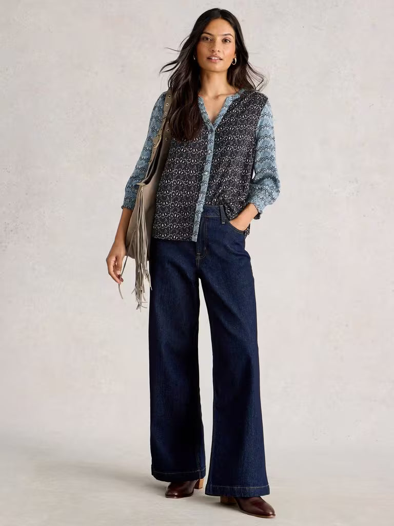 White Stuff May Mixed Print Top