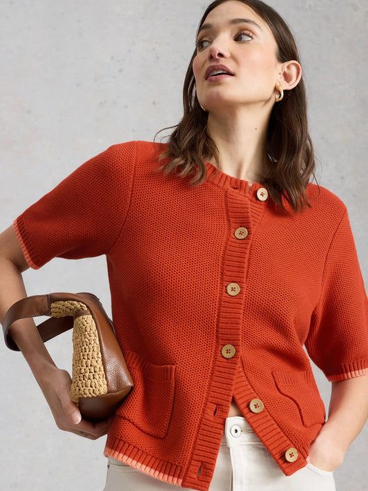 White Stuff Isabella Cardigan Mid Red