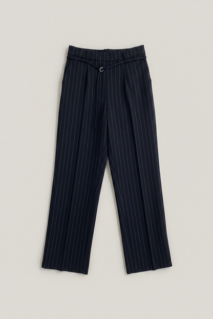 Red Button Cleo Punta Pinstripe Trousers Black-