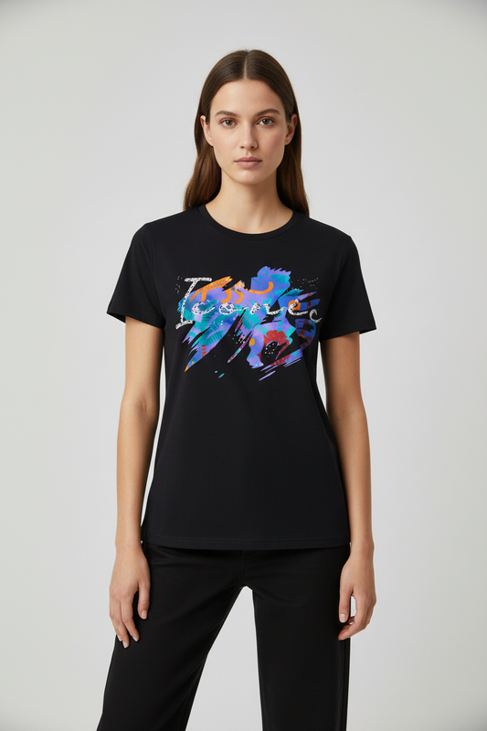Amelia Black Iconic T-Shirt