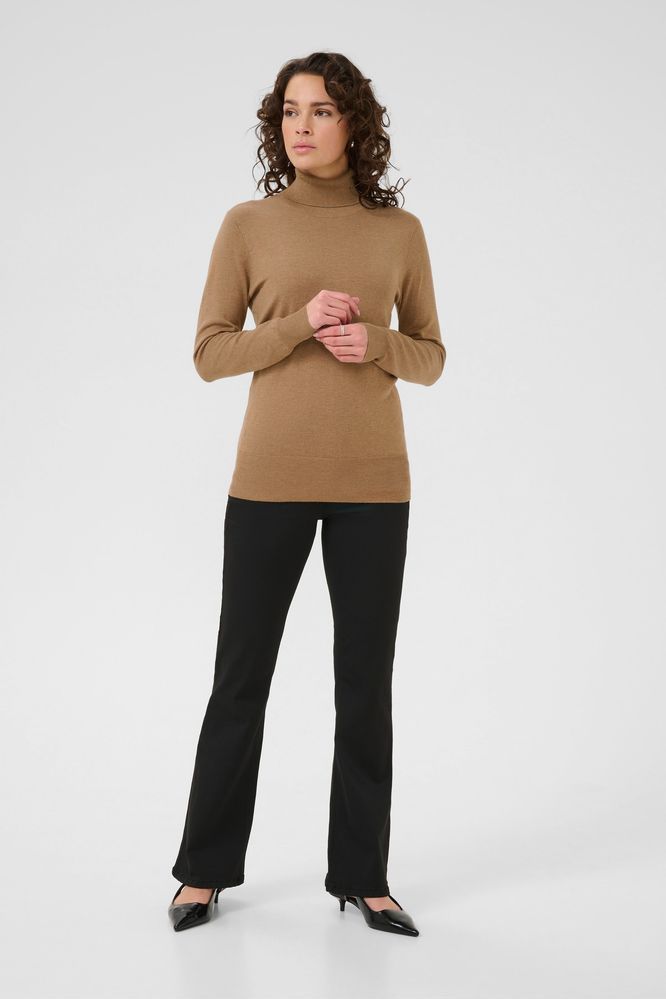 Kaffe Brown Astrid  Roll Neck Pullover