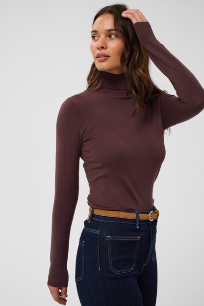 Kaffe Astrid Roll Neck Fudge