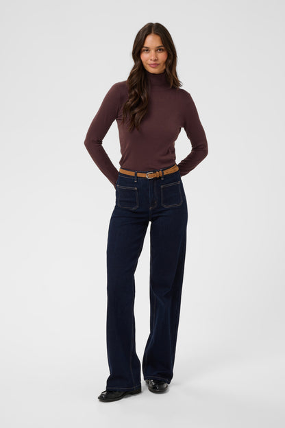 Kaffe Astrid Roll Neck Fudge