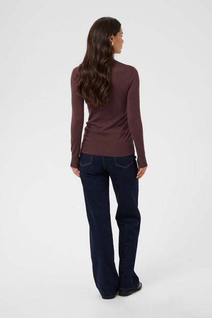 Kaffe Astrid Roll Neck Fudge
